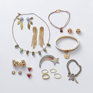 15-Piece Jewelry Lot Set, BaubleBar, Tory Burch, Kate Spade, Kendra Scott, Kors